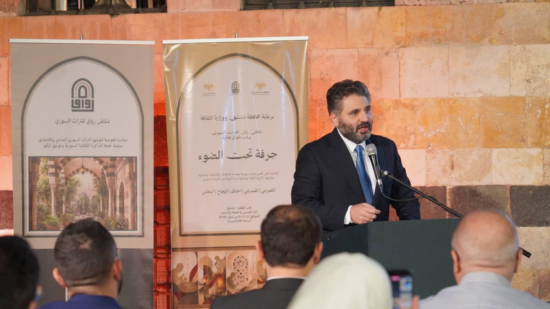 The “Craft Under the Light” event was launched at Al-Azm Palace to revive Syrian crafts and heritage
