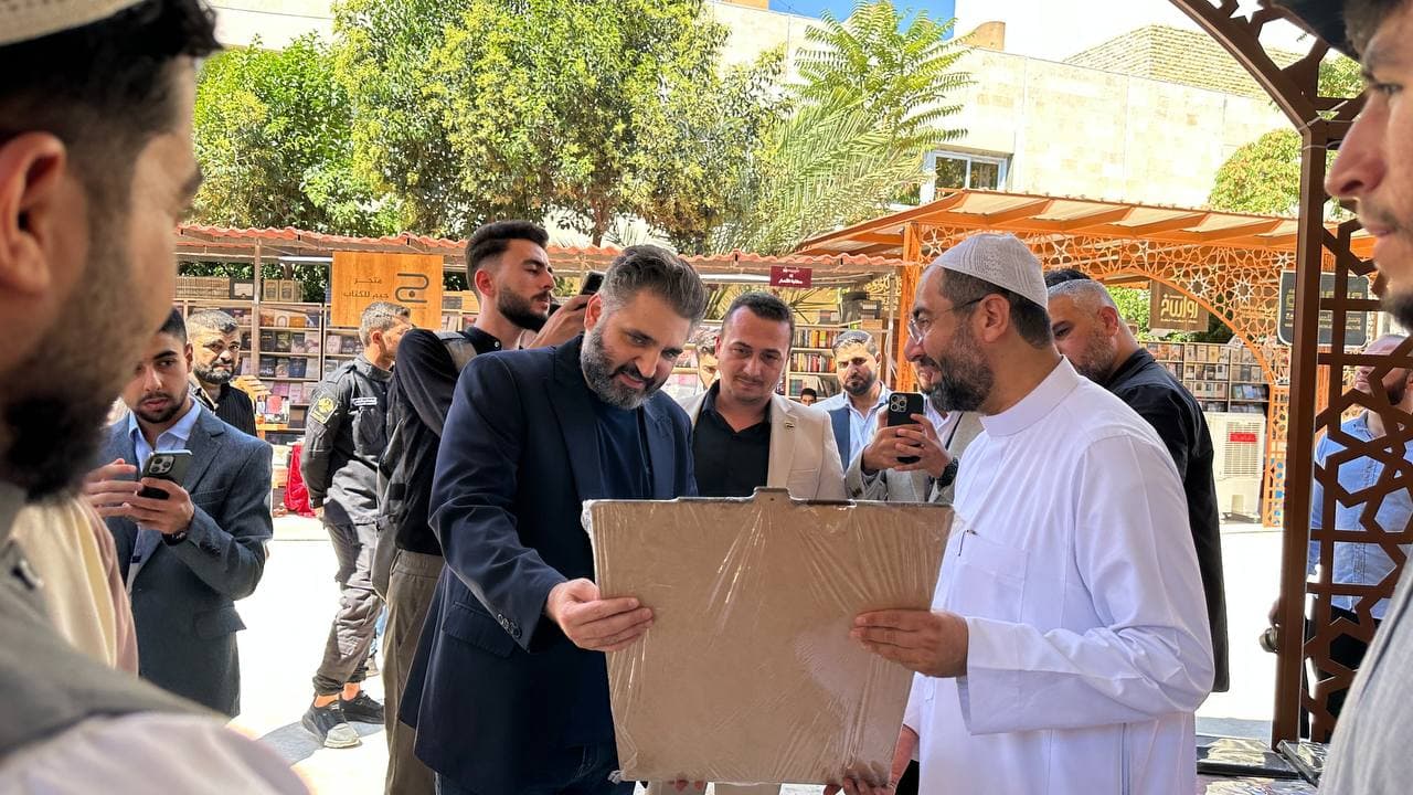 The Minister of Culture inspects the pavilions of the Idlib Book Fair 2026